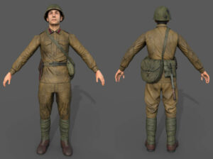 Soviet Gunner Soldier