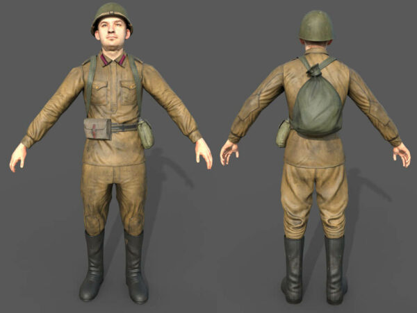 Soviet Warrior Soldier: User-Published 3D Model Collection