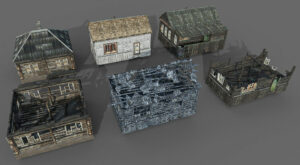 Burned House 3D Model