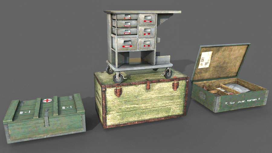 Medical Cart Crate 3D