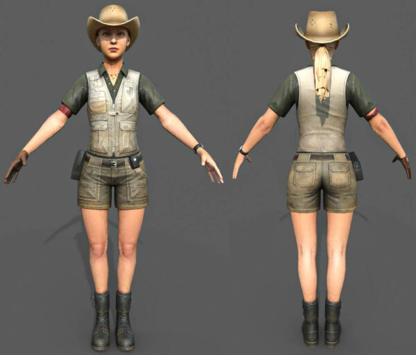 Stylized Scientist Low Poly-free 3D Model