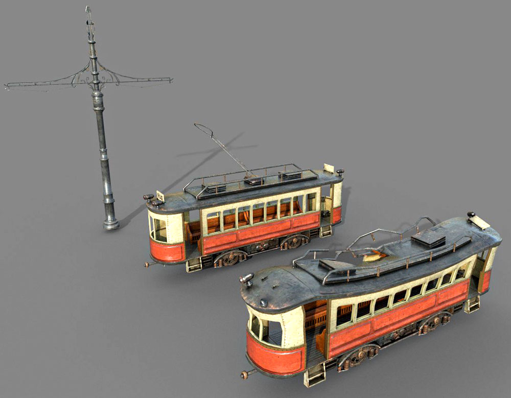 Tram Free 3D Model